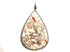 Pave Diamond Jasper Large Pear Pendant, (DJP-7076)